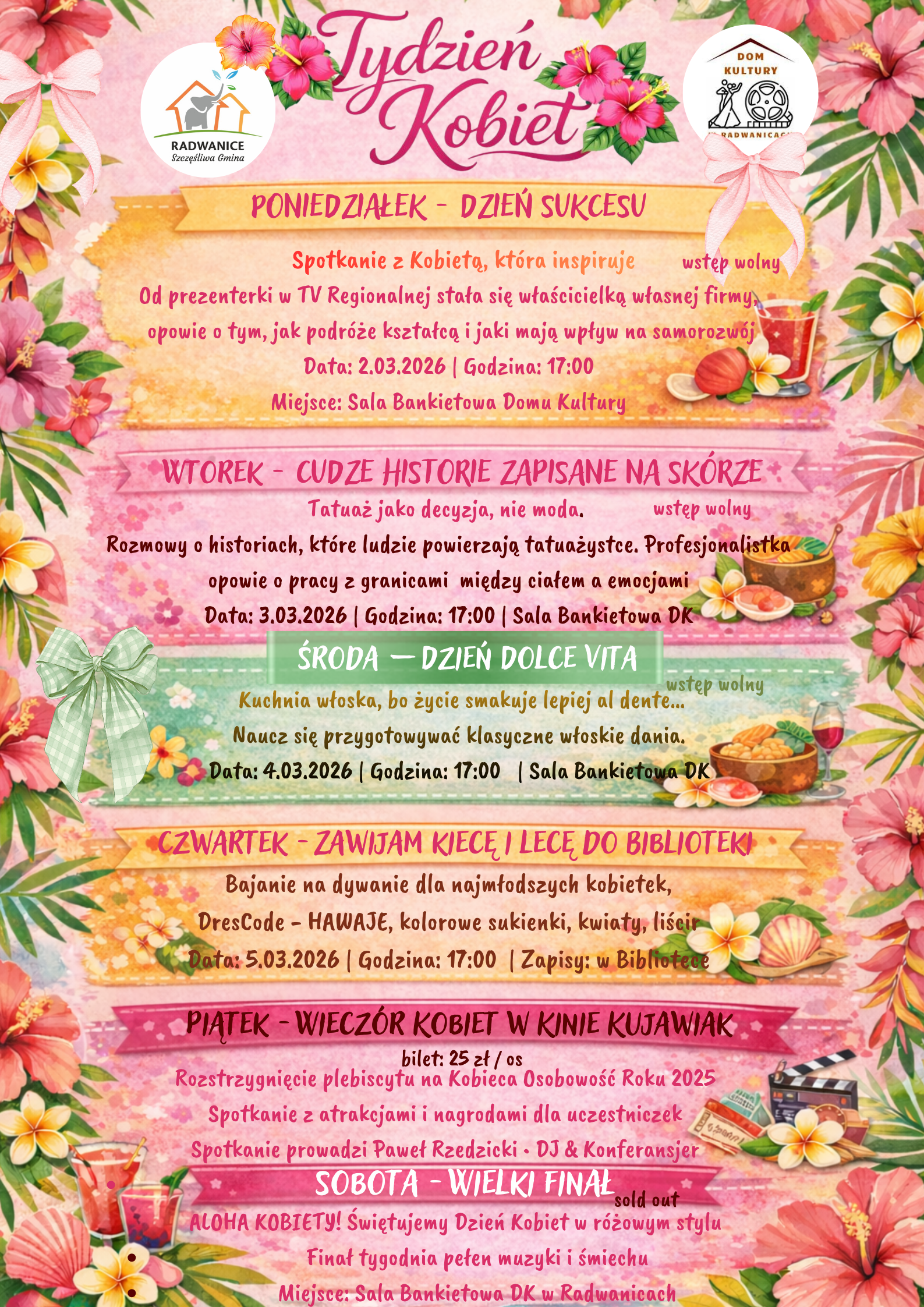 Tydzień Kobiet 02.- 06.03 ( Poniedziałek- Piątek) - zdjęcie 3