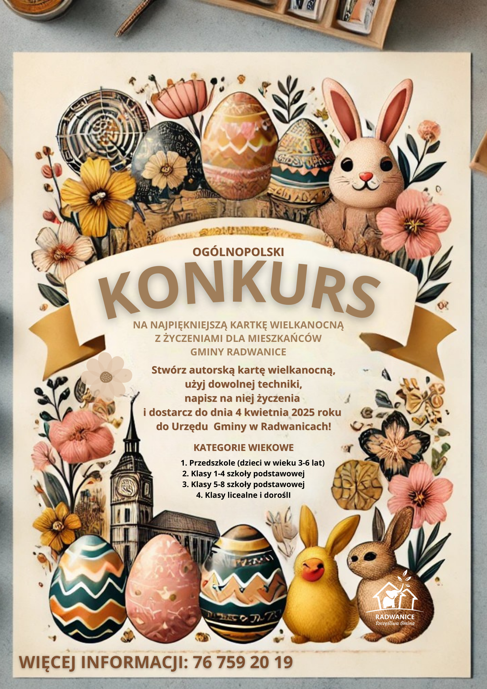 plakat na wielkanocny konkurs w gminie